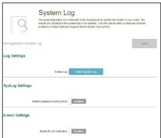 D-LINK G403 - Adresse IP du serveur SysLog - 1