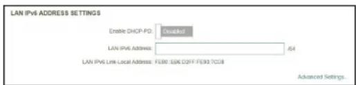 D-LINK G403 - Paramètres de l'adresse IPv6 du réseau local - 2