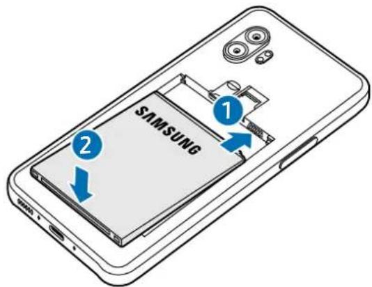 SAMSUNG Galaxy XCover 6 Pro - Installer la pile - 2