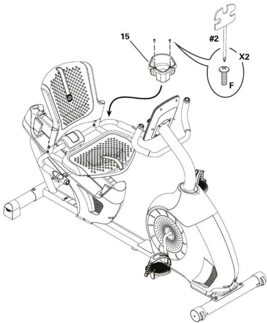 Schwinn 510R - Fixez le porte-bouteille d'eau sur le châssis - 1