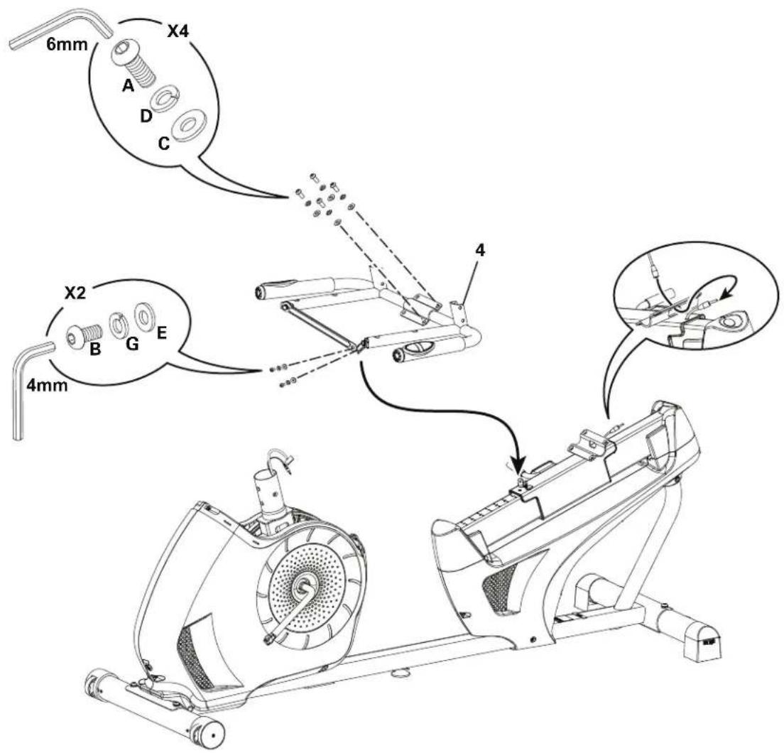Schwinn 510R - Fixez la glissière du siège sur le cadre du siège - 1