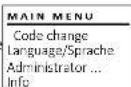 Burg Wächter SecuTronic B - Menú di modifica del codice - 1