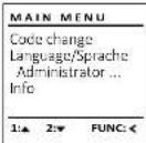 Burg Wächter SecuTronic B - Menu aministratore - 1