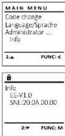 Burg Wächter SecuTronic B - Menu Info/Informazioni delsystema - 1