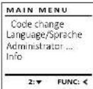 Burg Wächter SecuTronic B - Menu modification code - 1