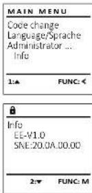 Burg Wächter SecuTronic B - Menu Info/Informacion del systema - 1