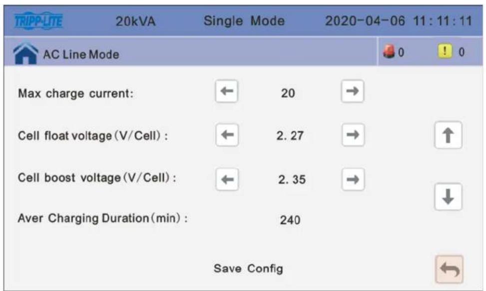 Tripp Lite BP240V100 - Paso 5: Configuración de la Duración Promedio de Carga (min) - 1