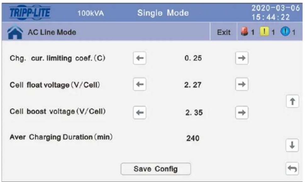 Tripp Lite BP240V100 - Paso 5: Configuración de la Duración Promedio de Carga (min) - 1