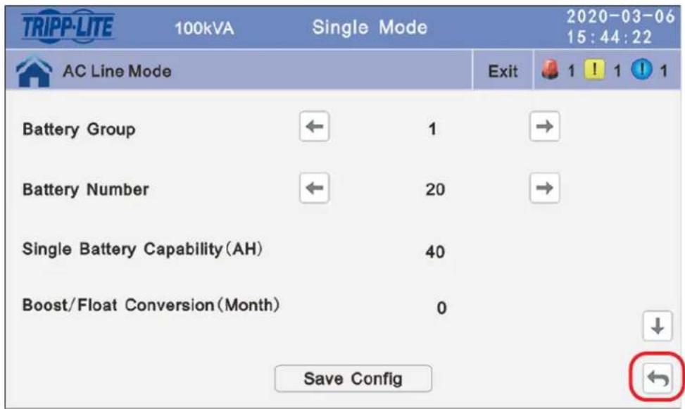 Tripp Lite BP240V100 - Paso 3: Configuración de la Capacidad de Una Sola Bateria (Ah) - 1