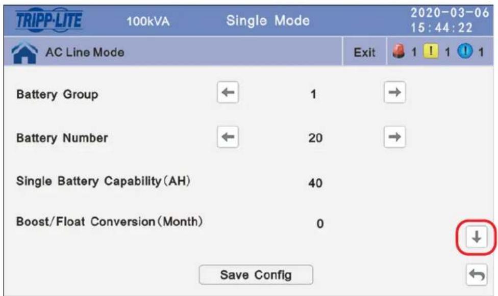 Tripp Lite BP240V100 - Étape 3: Réglage de la capacité d'une seule batterie (Ah) - 1