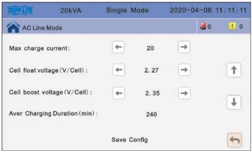Tripp Lite BP240V09NIB - Paso 5: Configuración de la Duración Promedio de Carga (min) - 1