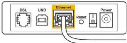 BELKIN RT3200 - Melding om at Internett-kabelen ikke er koblet til - 3