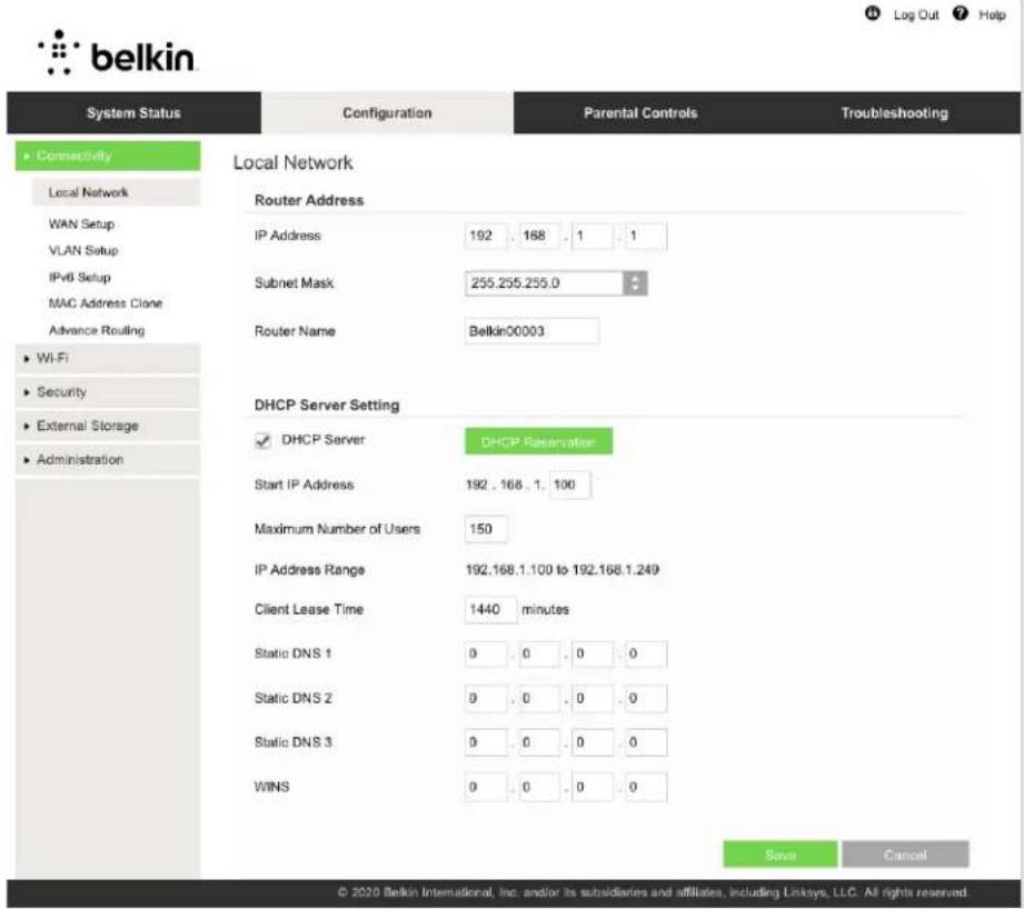 BELKIN RT3200 - Ajustes básicos del router - 1