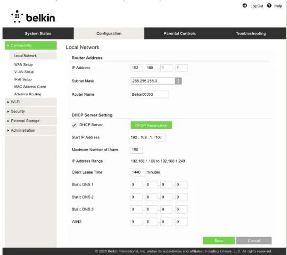 BELKIN RT3200 - Setări de bază router - 1