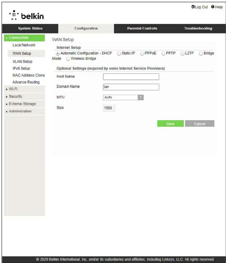 BELKIN RT3200 - Setări de bază router - 3