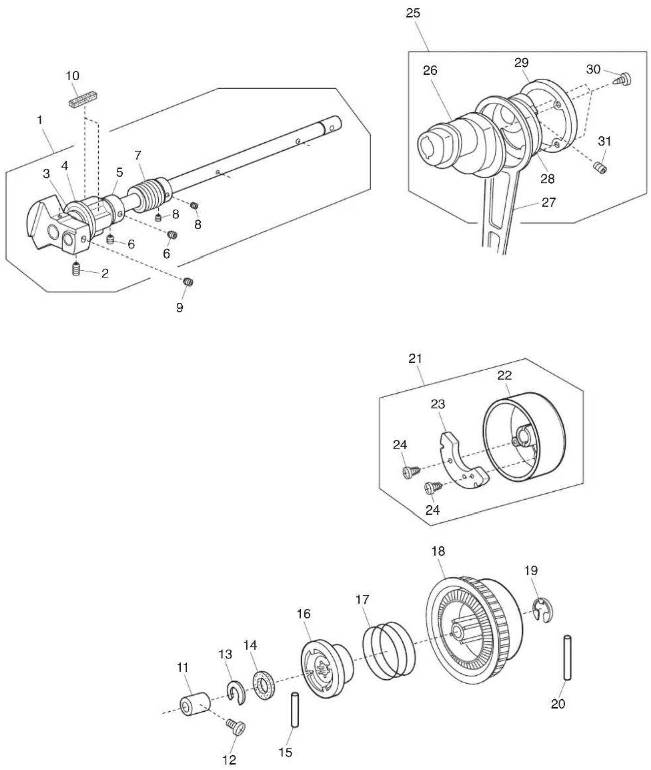 JANOME 1522DG - PARTS LIST - 1
