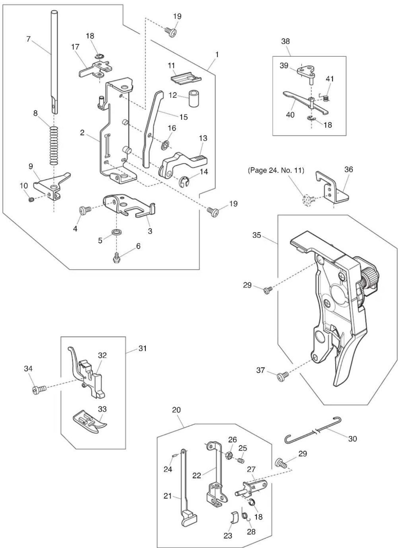 JANOME 1522DG - PARTS LIST - 2