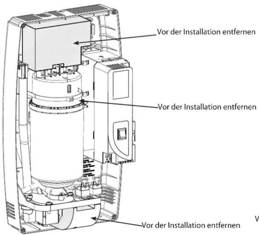 Carel compactSteam - Die folgenden Elemente, falls vorhanden, entfernen: - 1