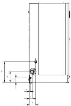 Carel humiSteam xplus - Préinstallation pour les raccordements hydrauliques: - 4