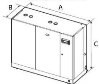 Carel humiSteam xplus - Dimensions et poids - 3