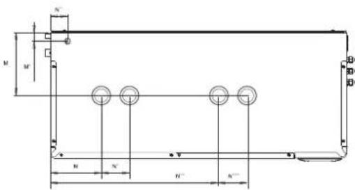 Carel humiSteam xplus - Préinstallation pour les raccordements hydrauliques: - 6