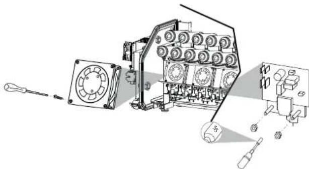 Carel humiSonic direct - Hinterer Ventilator / Treiberkarte - 5