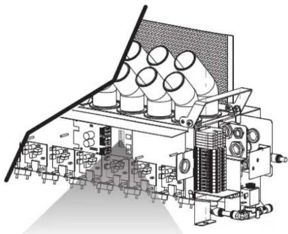 Carel humiSonic ventilation - Configuration des microrupteurs - 1