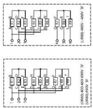Carel heaterSteam titane - Schéma électrique UR060-UR080 triphasé (400-460-690 V) - version 0 - 1