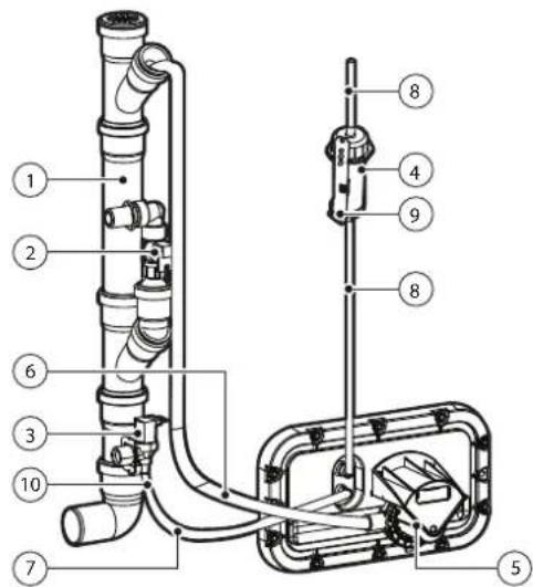 Carel heaterSteam titane - Partie hydraulique UR 20-80 kg/h - 1