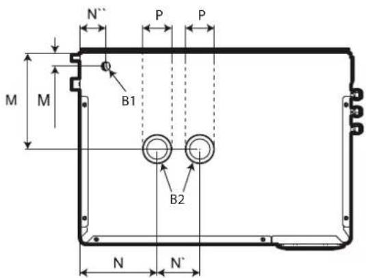 Carel heaterSteam titane - Cotes branchements hydrauliques: - 4
