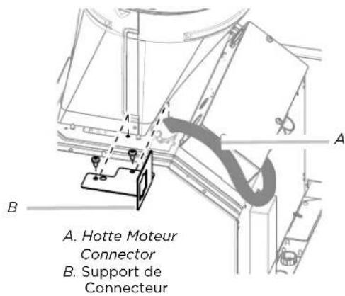ELICA Leone ELI142S1 - Raccordement électrique à l'intérieur de la hotte de cuisine entre un système de soufflante en ligne et une hotte de cuisinière - 5