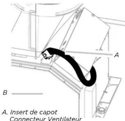 ELICA Leone ELI142S1 - Raccordement électrique à l'intérieur de la hotte de cuisine entre un système de soufflante en ligne et une hotte de cuisinière - 4