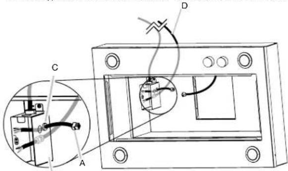 ELICA Leone ELI142S1 - Raccordement électrique à l'intérieur de la hotte de cuisine entre un système de soufflante en ligne et une hotte de cuisinière - 1