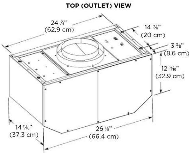 ELICA Leone ELI142S1 - Product dimensions - 1