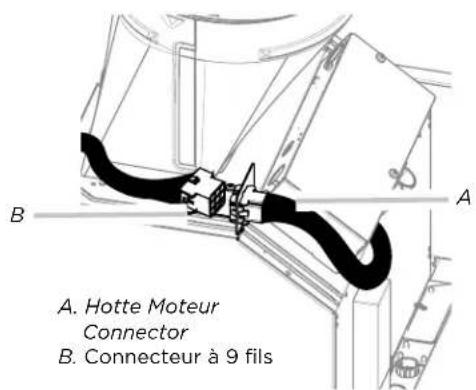 ELICA Leone ELI142S1 - Raccordement électrique à l'intérieur de la hotte de cuisine entre un système de soufflante en ligne et une hotte de cuisinière - 6