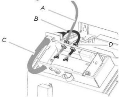 ELICA Leone ELI142S1 - Raccordement électrique à l'intérieur de la hotte de cuisine entre un système de soufflante en ligne et une hotte de cuisinière - 7