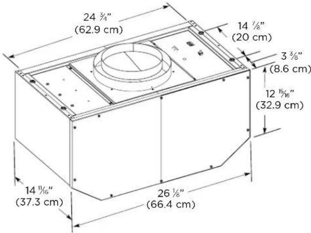 ELICA Leone ELI142S1 - Dimensiones del Producto - 1