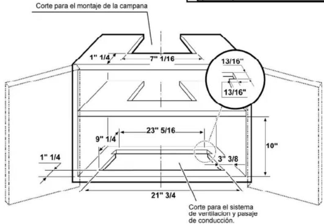 ELICA Glide EGL436SS - Dimensiones y Espacios libres - 2