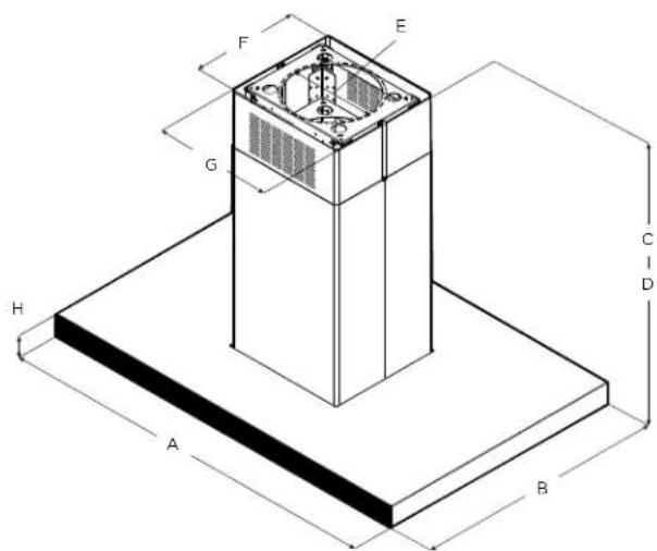 ELICA Maggiore EMG642S1 - DIMENSIONS AND CLEARANCES - 1