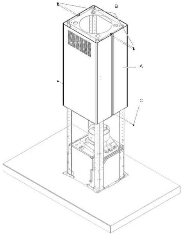 ELICA Maggiore EMG642S1 - Duct cover installation (both ducted and non ducted versions) - 1