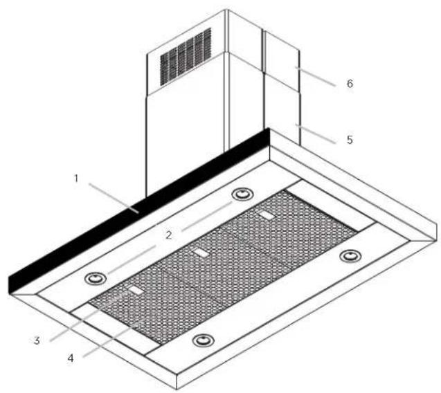 ELICA Maggiore EMG642S1 - Duct cover installation (both ducted and non ducted versions) - 4
