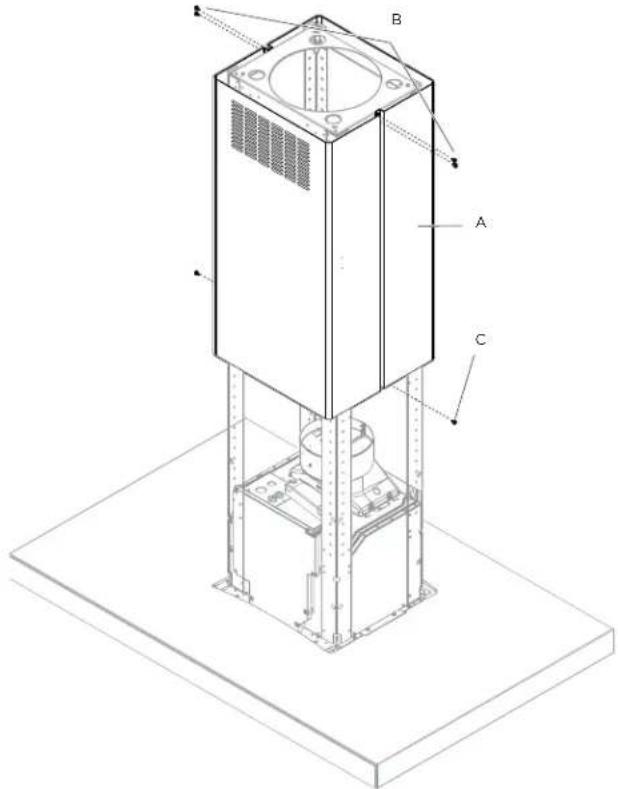ELICA Maggiore EMG642S1 - Instalación del deflector - 3