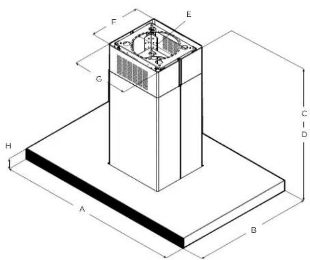 ELICA Maggiore EMG642S1 - DIMENSIONES Y ESPACIOS LIBRES - 1