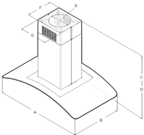 ELICA Cingoli PRF0135371 - PRODUCT DIMENSIONS - 1