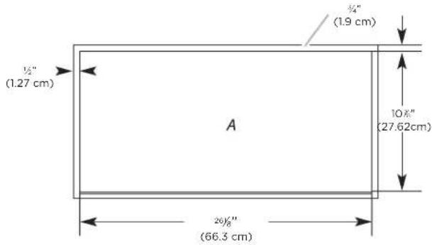 ELICA Asti PRF0131095 - Range hood cabinet cutout - 1