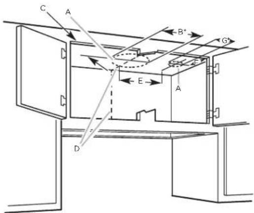 ELICA Asti PRF0131095 - Cabinet Height Hole Shape and Size - 1