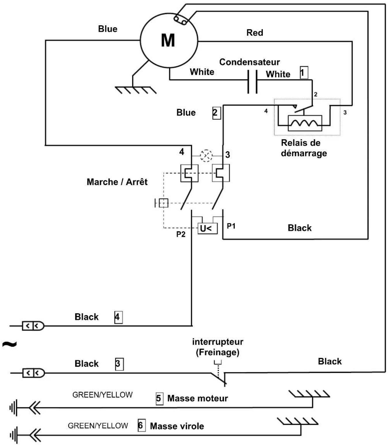 Santos N° 50 - Electrical wiring diagram 110-120V 50/60Hz - 2