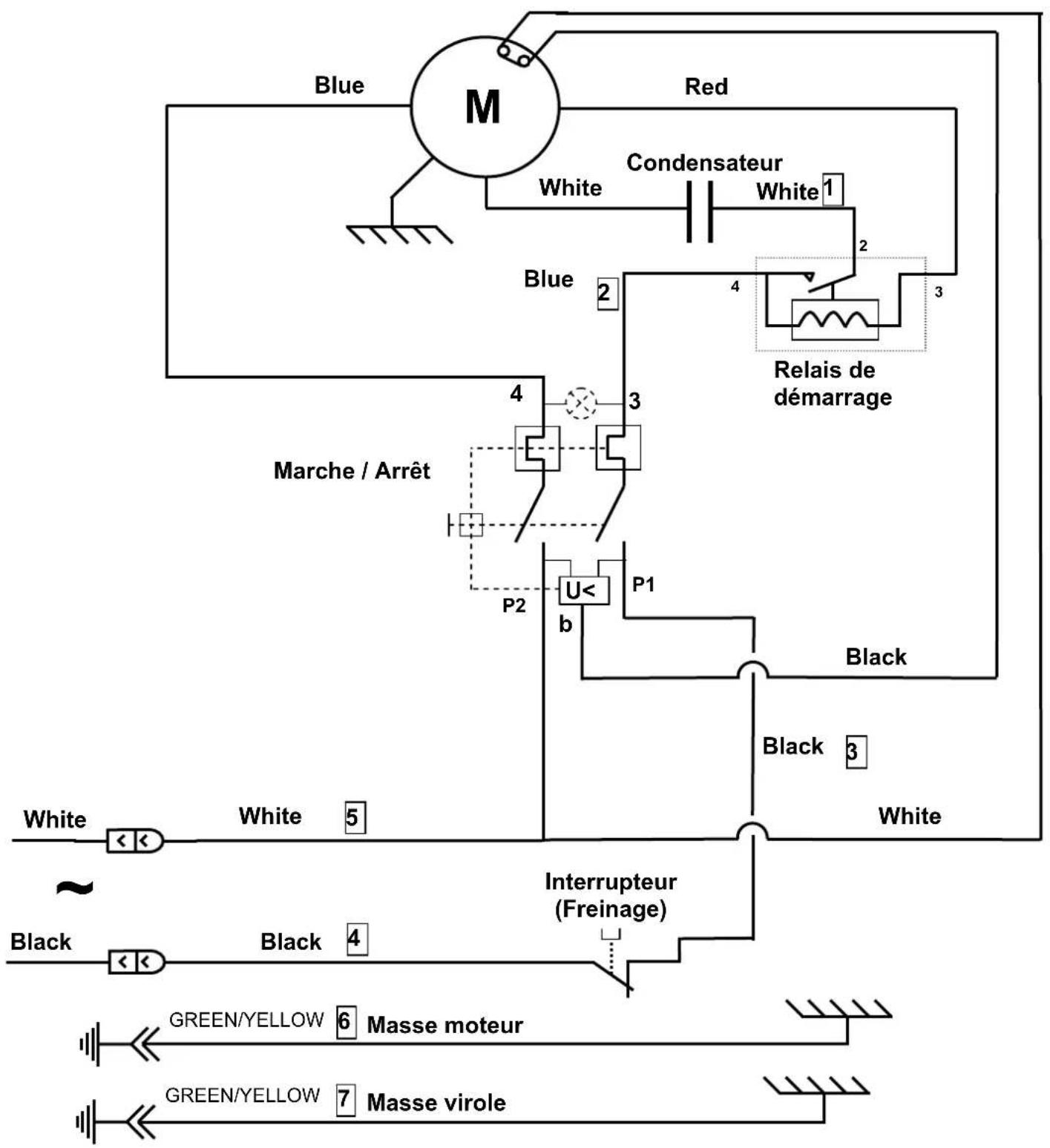 Santos N° 50 - Electrical wiring diagram 110-120V 50/60Hz - 1