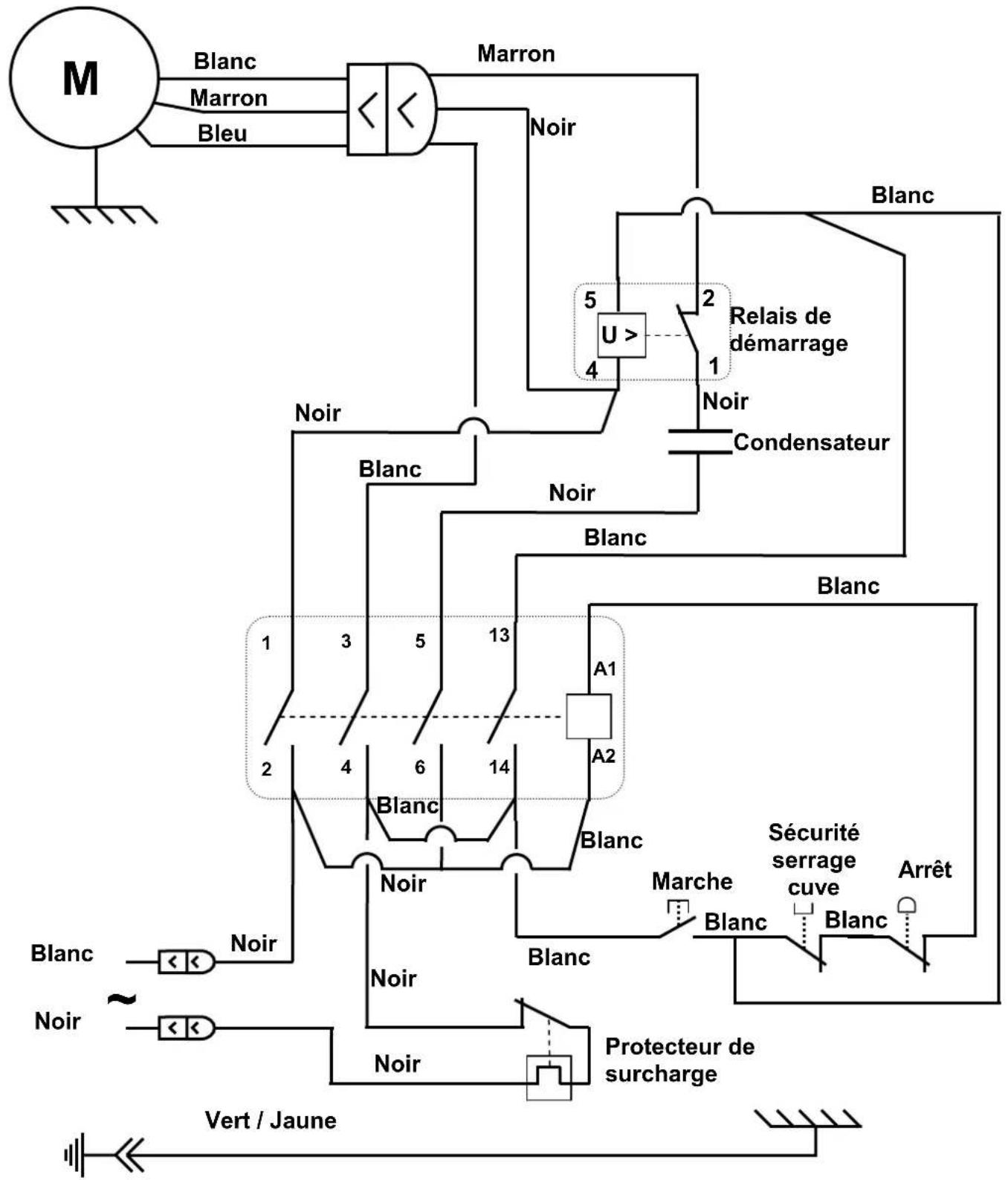 Santos N° 28 - Schéma électrique 100 - 120V 50/60Hz - 1