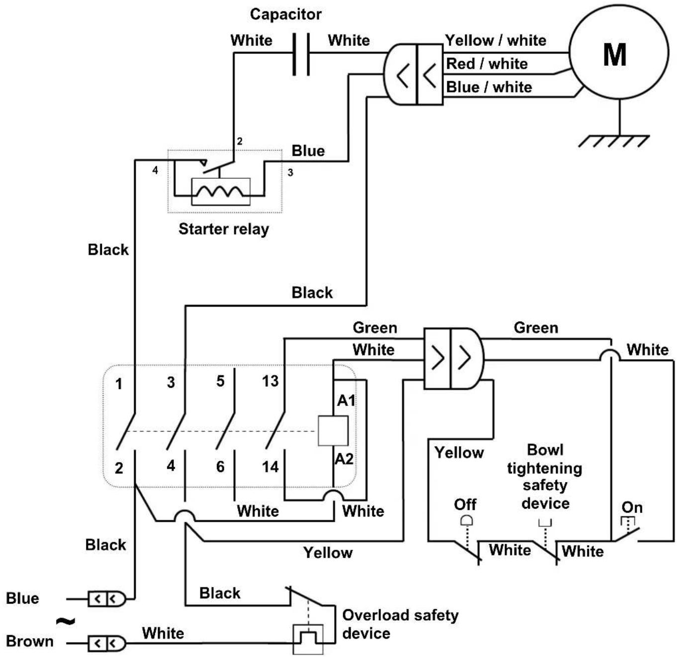 Santos N° 28 - Electrical wiring diagram 220-240V 50/60Hz - 1